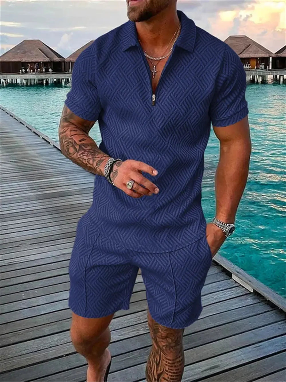 2024 Summer Men's Two-Piece Casual Sportswear Set - My Store