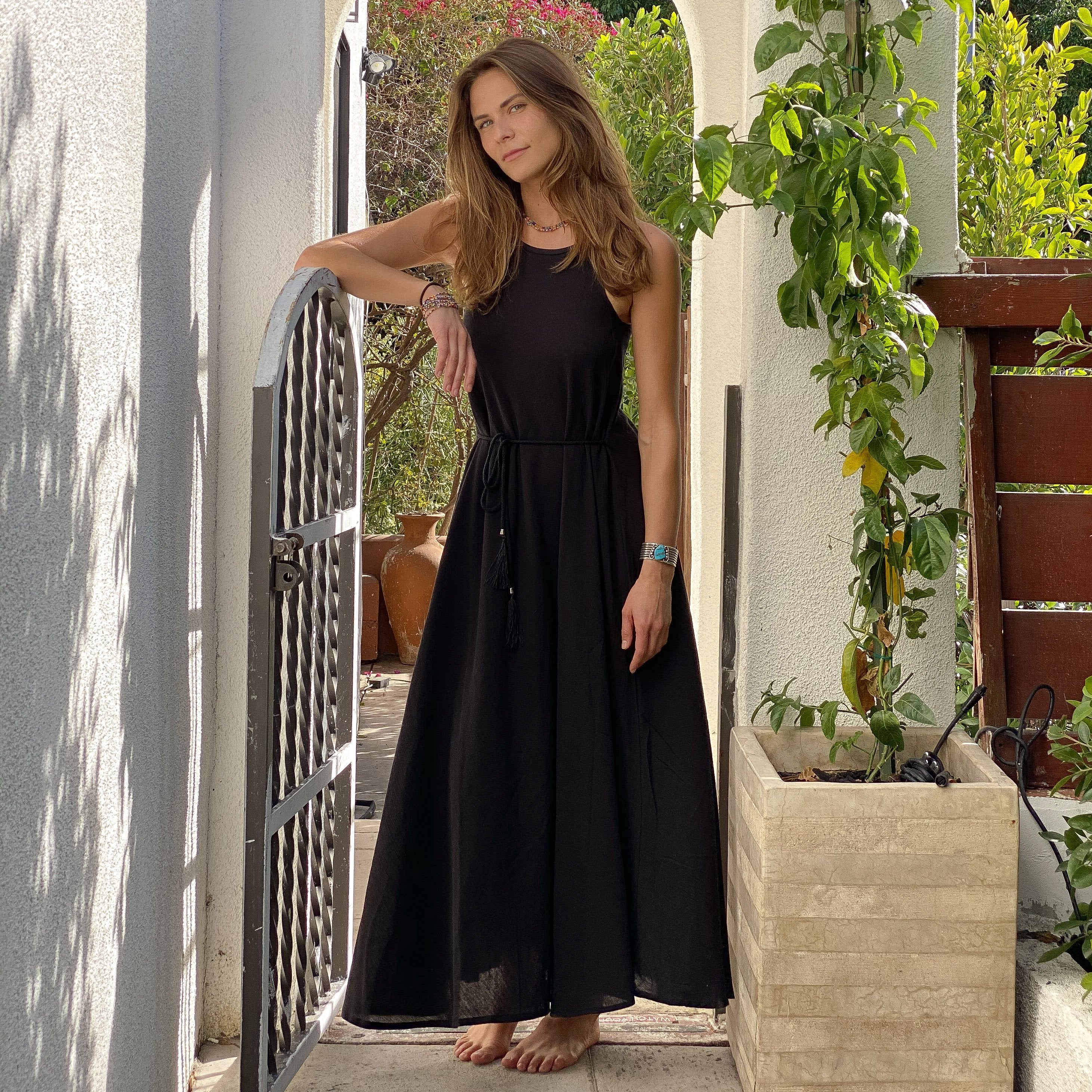 CALLIE MAXI DRESS - BLACK - My Store