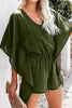 Casual Green Born To Fly Kimono Romper - My Store