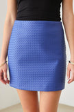 Faux Leather Textured Mini Skirt - My Store