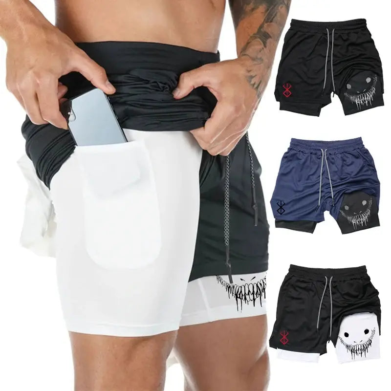 Men's 2 In 1 Running Shorts - My Store