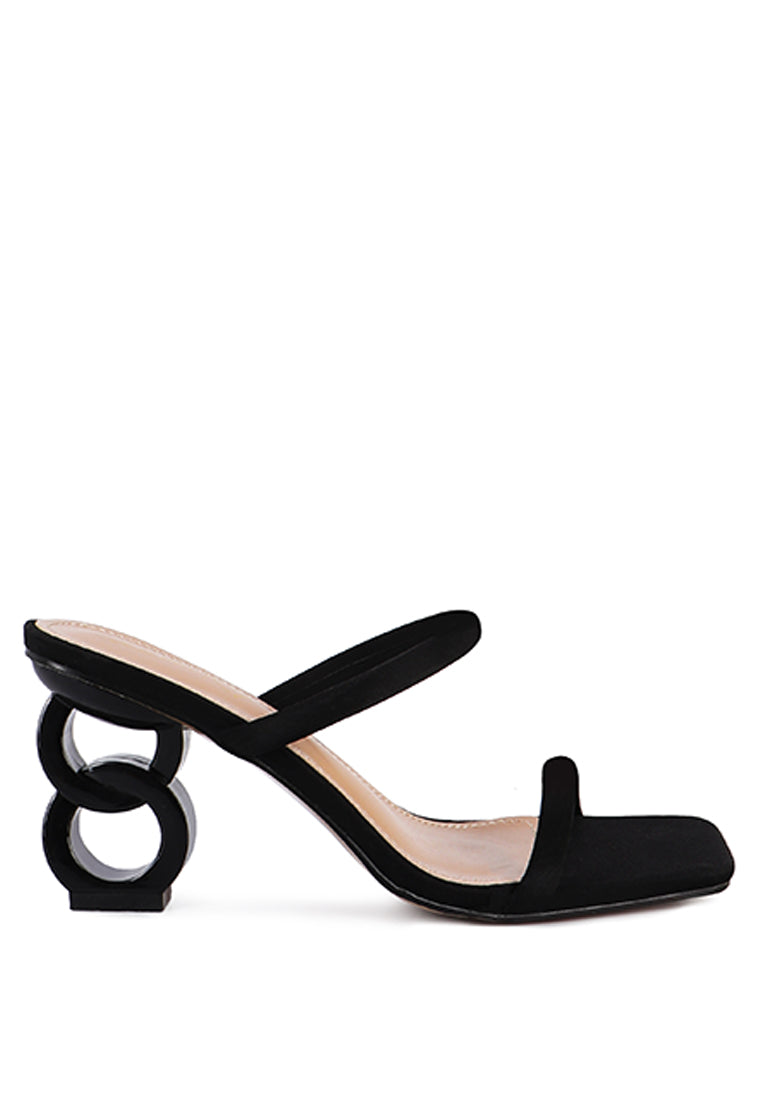 Downtown Double Strap Fantasy Heel Sandals - My Store