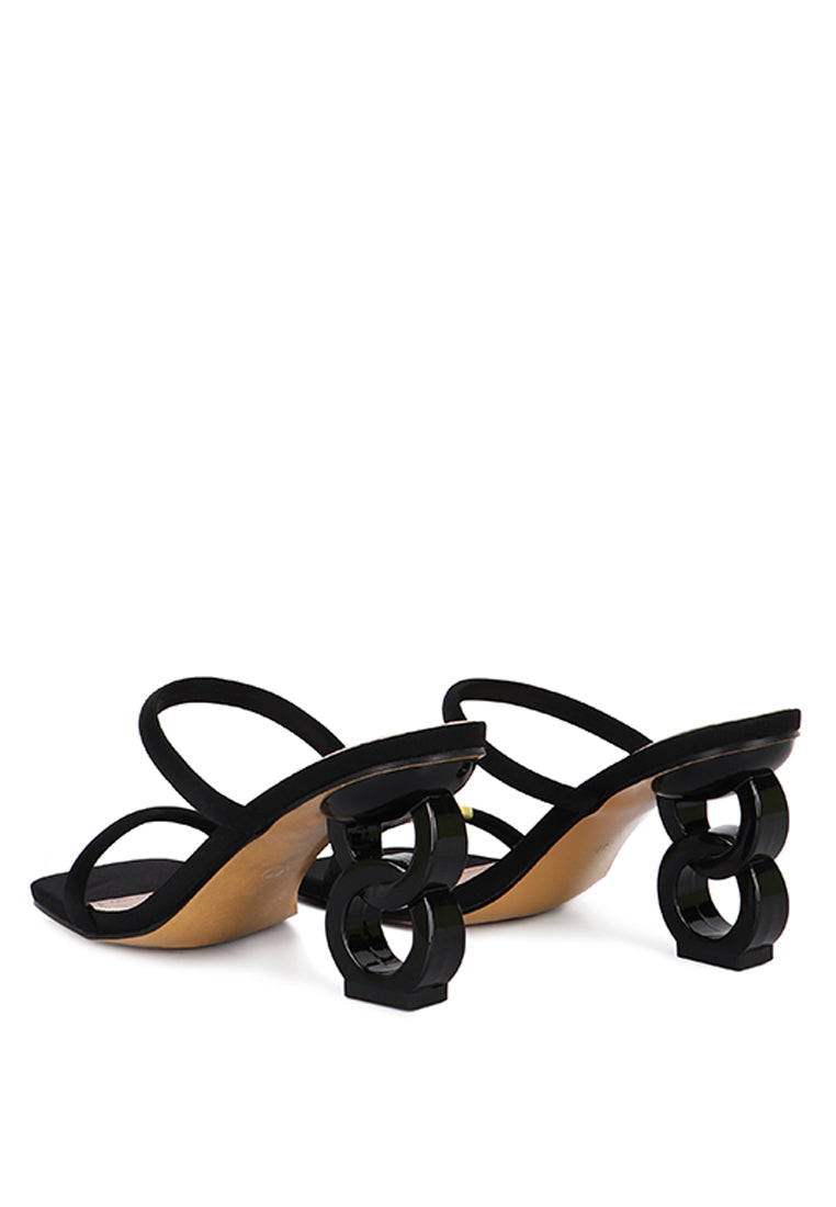 Downtown Double Strap Fantasy Heel Sandals - My Store