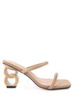 Downtown Double Strap Fantasy Heel Sandals - My Store