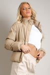 PU Boxy Puffer Jacket - My Store