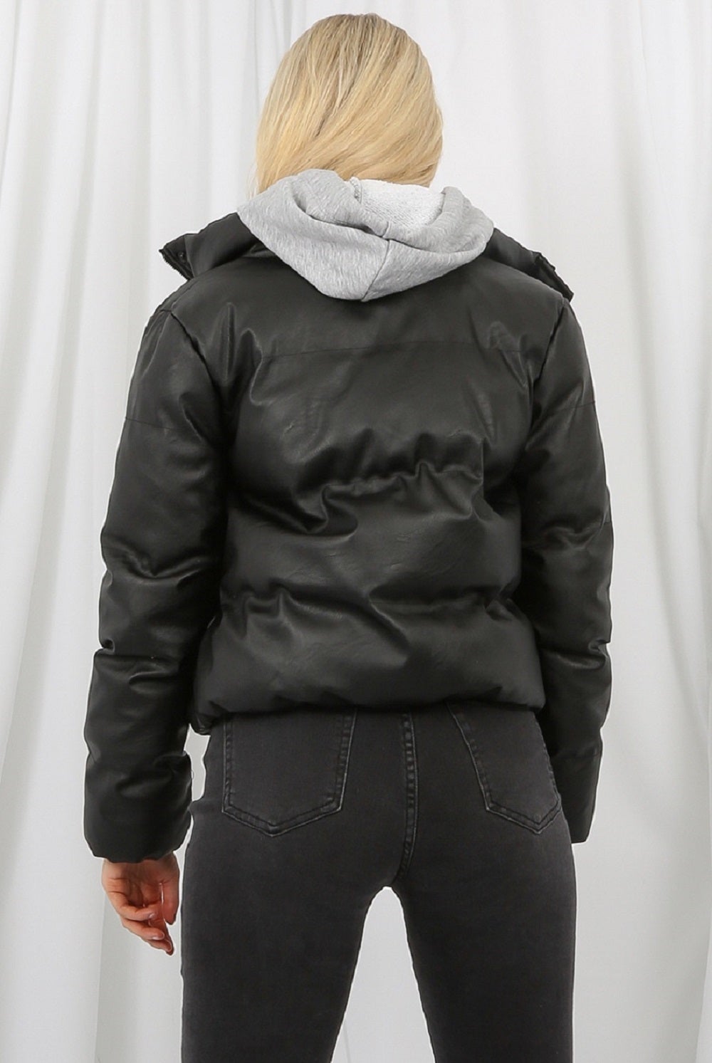 PU Boxy Puffer Jacket - My Store