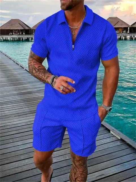 2024 Summer Men's Two-Piece Casual Sportswear Set