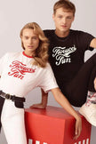 Men & Women Fiorucci x Fun Black Printed Logo T-Shirt - My Store