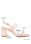 Kirk Elasticated Gussets Block Heel Sandals - My Store