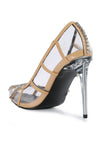 Diamante Clear Stiletto Heel Pumps - My Store