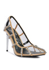 Diamante Clear Stiletto Heel Pumps - My Store