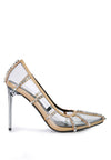 Diamante Clear Stiletto Heel Pumps - My Store