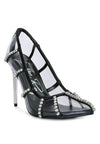 Diamante Clear Stiletto Heel Pumps - My Store