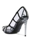 Diamante Clear Stiletto Heel Pumps - My Store