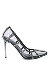 Diamante Clear Stiletto Heel Pumps - My Store