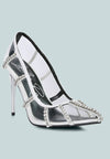 Diamante Clear Stiletto Heel Pumps - My Store