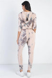 Tie-Dye Button Up Midi Sleeve Hooded Jumpsuit - My Store