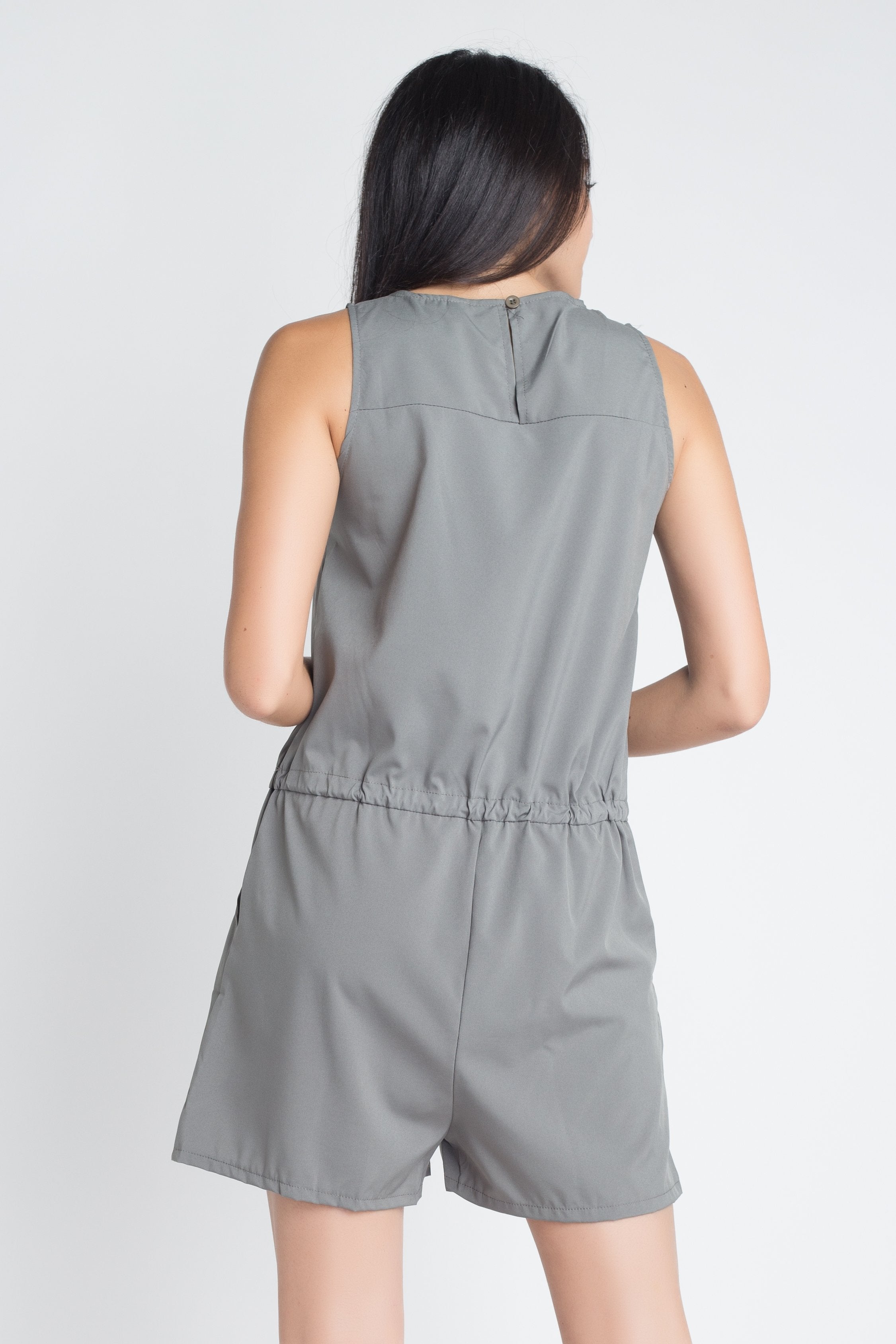 Women's Zip Front Sleeveless Romper - My Store