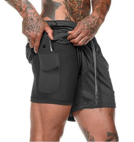 2019 Mens 2 in 1 Fitness Running Shorts - My Store