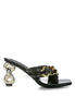 Evelane Metallic Chain Rhinestone Sandals - My Store