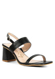 Kirk Elasticated Gussets Block Heel Sandals - My Store