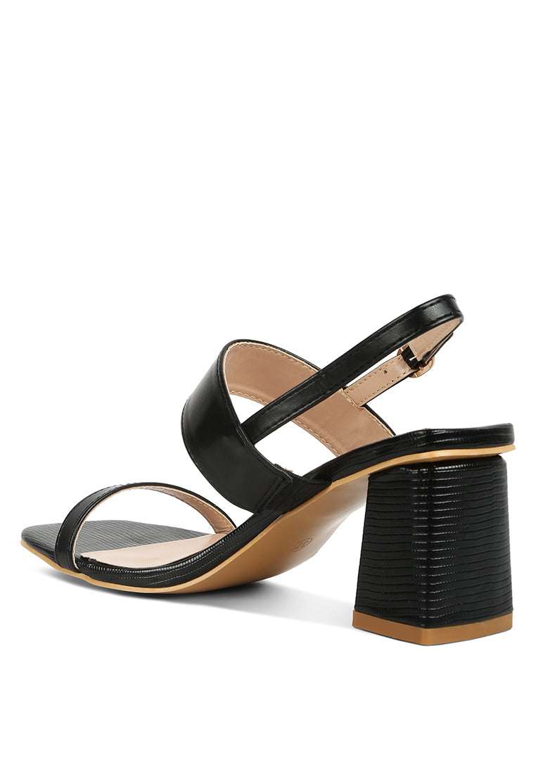 Kirk Elasticated Gussets Block Heel Sandals - My Store