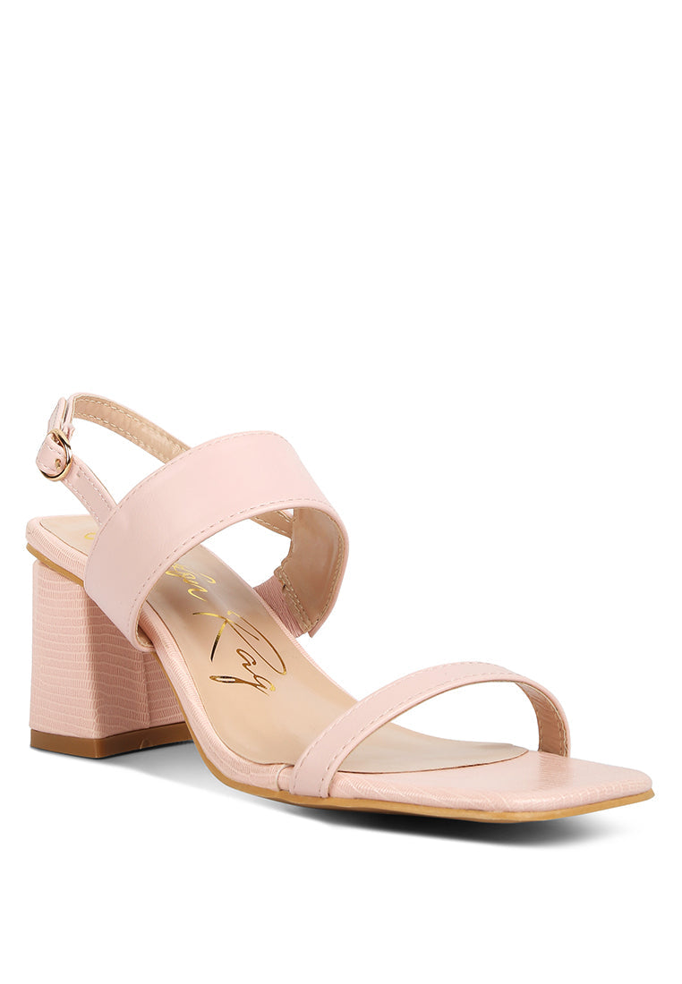 Kirk Elasticated Gussets Block Heel Sandals - My Store