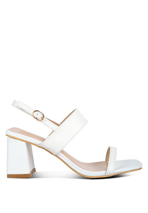 Kirk Elasticated Gussets Block Heel Sandals - My Store