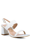 Kirk Elasticated Gussets Block Heel Sandals - My Store