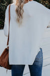 Elegant White V Neck 3/4 Sleeve High Low Hem Shirt - My Store