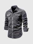 Button Up Corduroy Long Sleeve Shirt