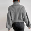 Autumn And Winter Fashion Fall Shoulder Long Sleeve Knitted Loose Pull - My Store