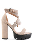 Fresh Daisy Harness Straps Block Heel Sandals - My Store