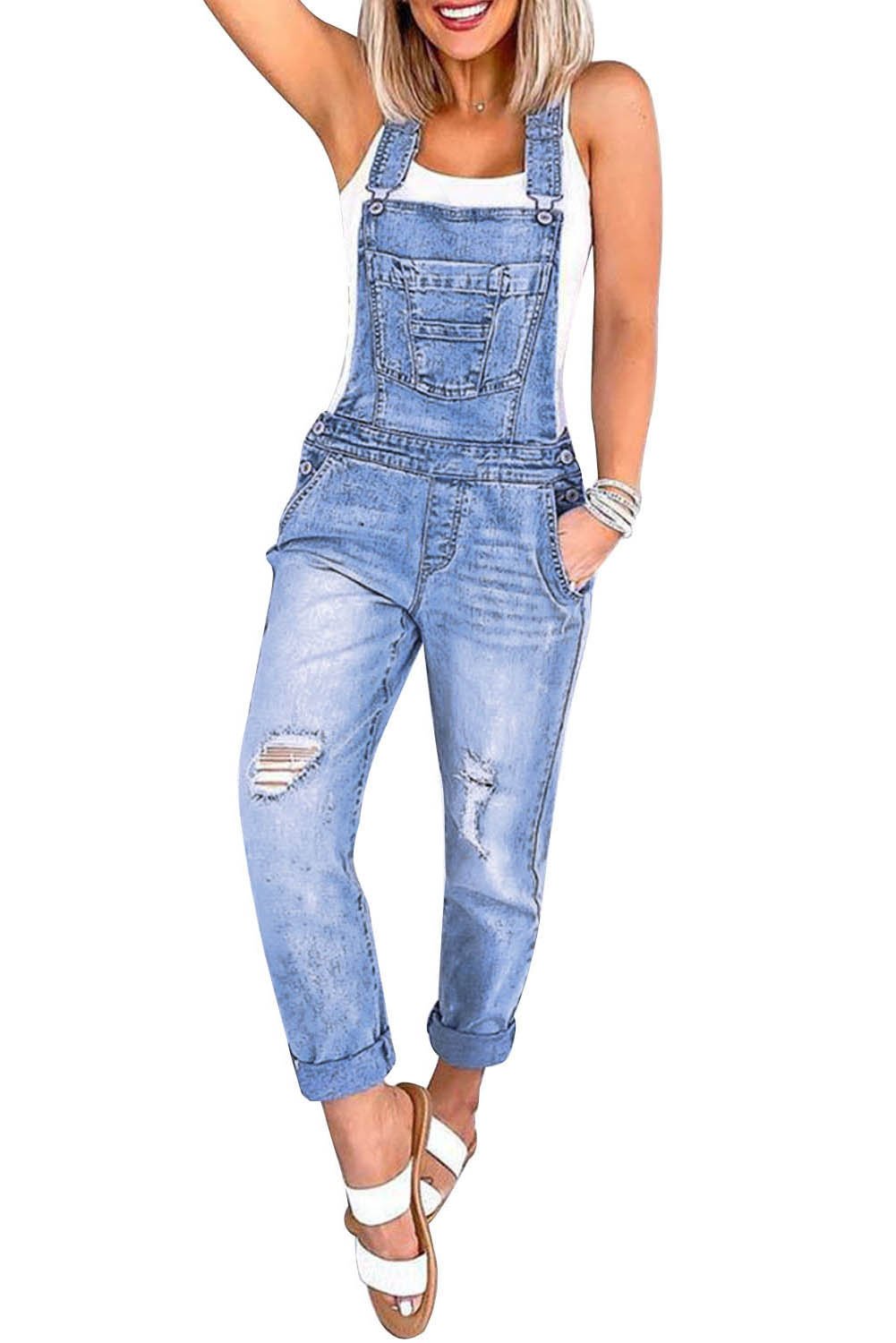 Fashion One-piece Denim Jumpsuit - My Store