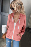 Fashion Pink Zip-up Hoodie Jacket - My Store