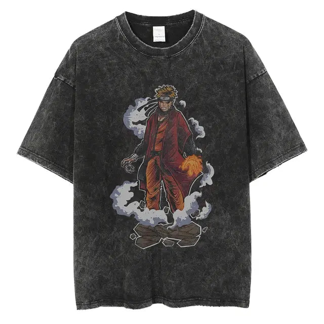 Naruto Print Vintage T-Shirt - My Store