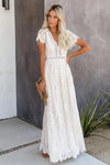 Fill Your Heart White Lace Maxi Dress - My Store