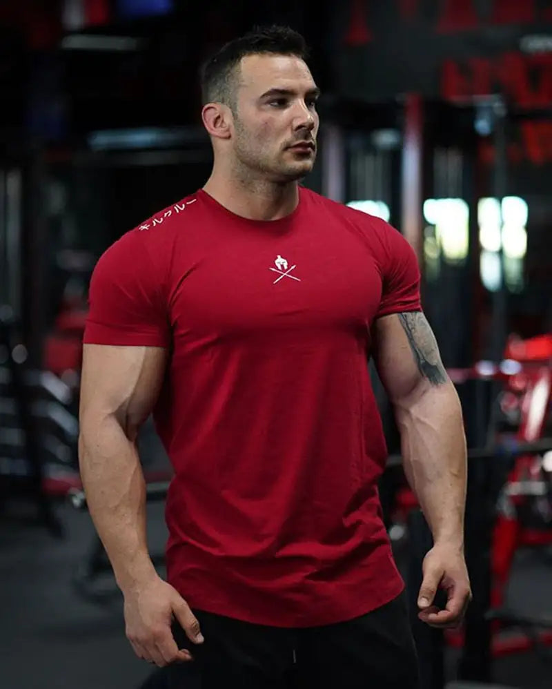 Men T Shirts Fashion Summer Bodybuilding Letter - My Store