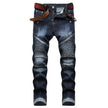 Men's Ripped Jeans Straight Fit Denim Pants - My Store