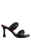 Glam Girl Twisted Strap Spool Heel Sandals - My Store