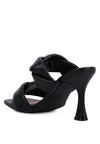 Glam Girl Twisted Strap Spool Heel Sandals - My Store