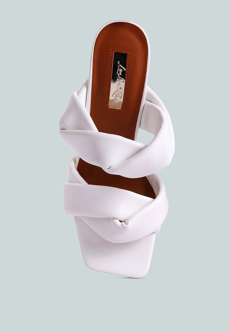 Glam Girl Twisted Strap Spool Heel Sandals - My Store