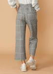 Women's Plaid Tie Waist Cropped Pants in Fall Glen - My Store