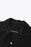 Full Size Contrast Stitching Pocket Shirt - My Store