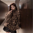 Winter Leopard Print Jacket Women's Stand collar Warm Parkas Outwear - My Store