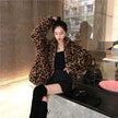 Winter Leopard Print Jacket Women's Stand collar Warm Parkas Outwear - My Store