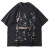 Doberman Print Oversize Distressed T-Shirt - My Store