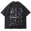 Doberman Print Oversize Distressed T-Shirt - My Store