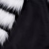 Winter Black and white striped faux fur coat fur coats Women Elegant - My Store