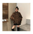 Winter Leopard Print Jacket Women's Stand collar Warm Parkas Outwear - My Store